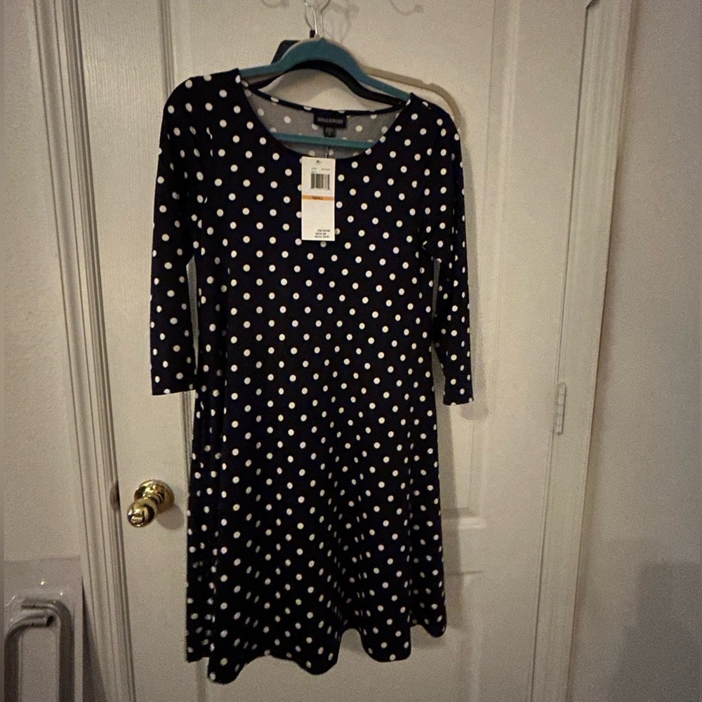 Nina Leonard Polka Dot dress